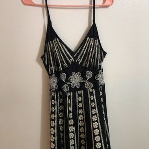 Black Flower Detail Dress
